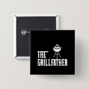 The Grillfather Bbq Barbeque Grill Master 15 Cm Square Badge