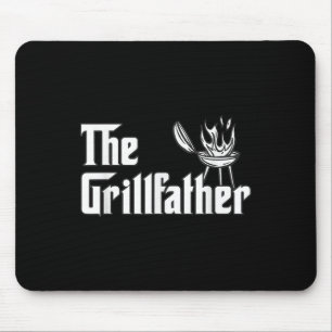 The Grillfather Funny Bbq Dad Grilling Barbecue Mouse Mat
