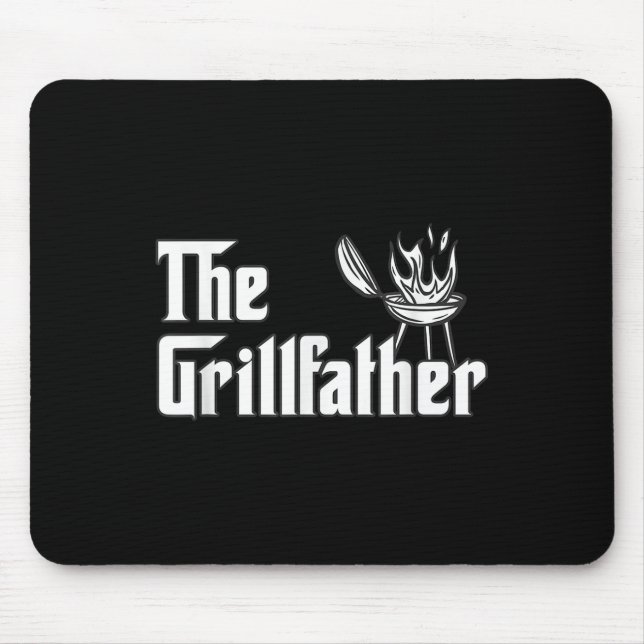 The Grillfather Funny Bbq Dad Grilling Barbecue  Mouse Mat (Front)