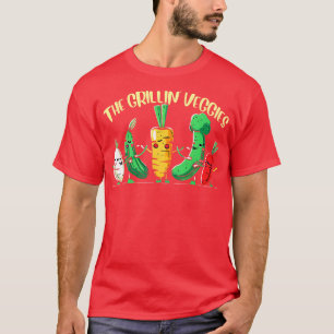 The Grillin Veggies Funny Vegetables T-Shirt
