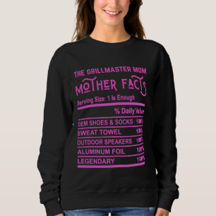 The Grillmaster Mum Funny Mother Fact Gag Grill Mo Sweatshirt