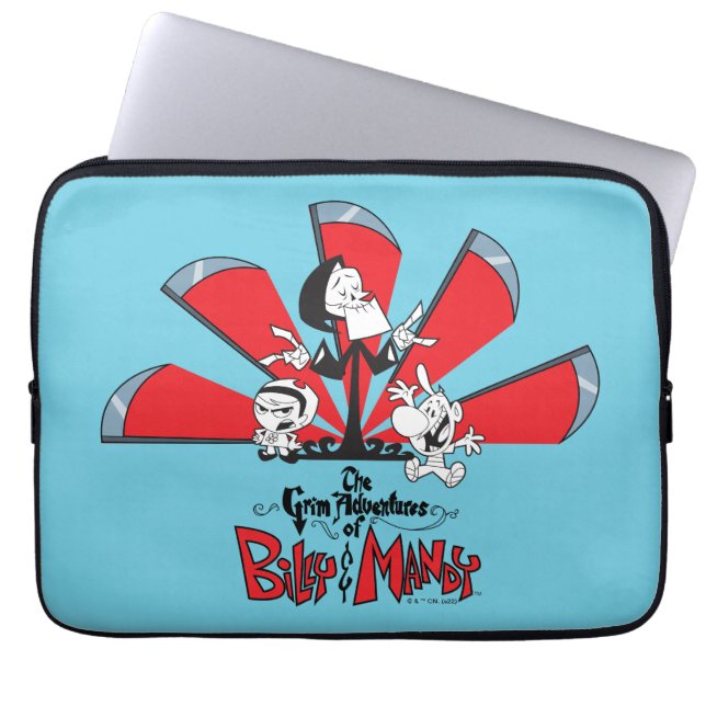 The Grim Adventures of Billy & Mandy Scythes Art Laptop Sleeve (Front)