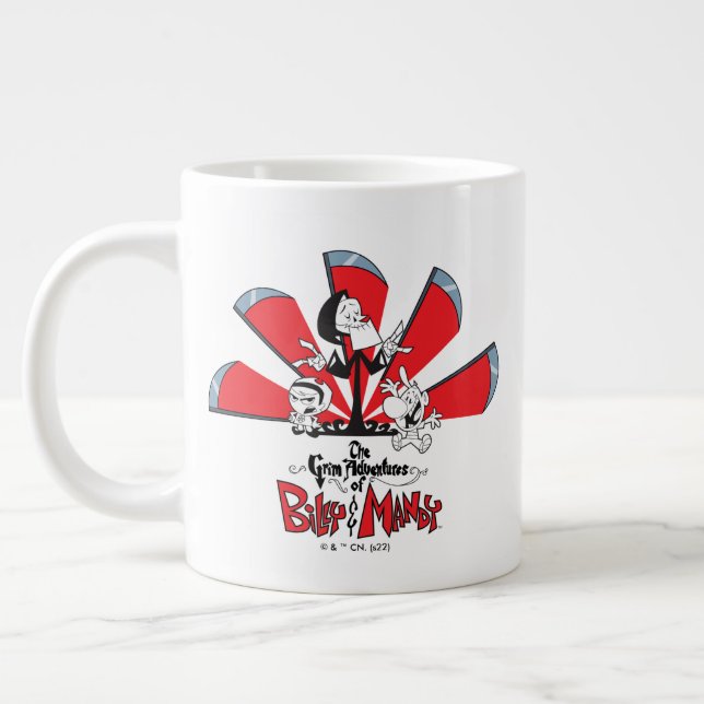 The Grim Adventures of Billy & Mandy Scythes Art Large Coffee Mug (Left)