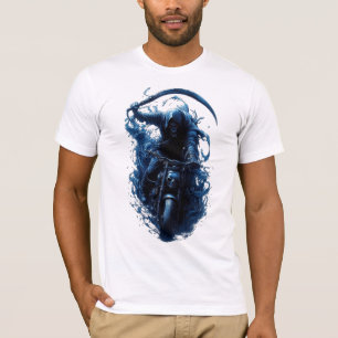 The Grim Reaper Biker on a Motorcycle T-Shirt