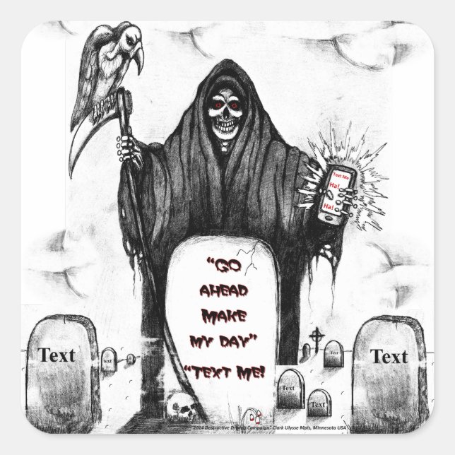 The Grim Reaper Collection by Clark Ulysse Square Sticker (Front)