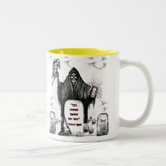 The Grim Reaper Collection by Clark Ulysse Two-Tone Coffee Mug