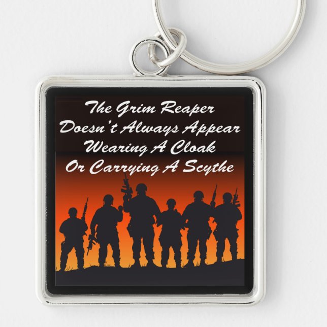 The Grim Reaper Doesn’t Always Wear A Cloak 2 Key Ring (Front)