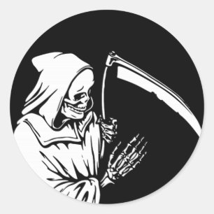 The Grim Reaper or Death Classic Round Sticker