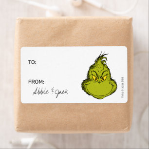 The Grinch   Christmas - To From Stickers