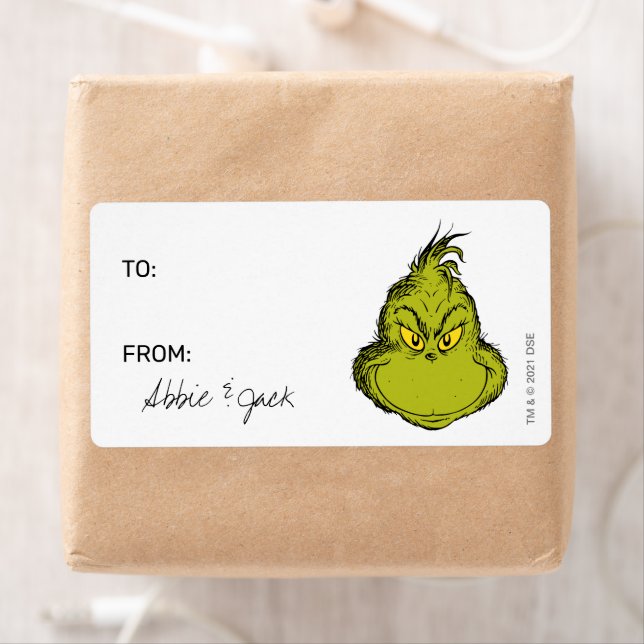 The Grinch | Christmas - To From Stickers (Insitu)