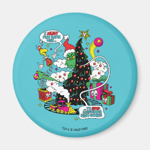The Grinch Colorful Christmas Graphic Magnet