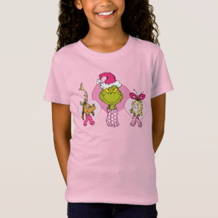 The Grinch Crew in Pink Valentine's Portrait T-Shirt