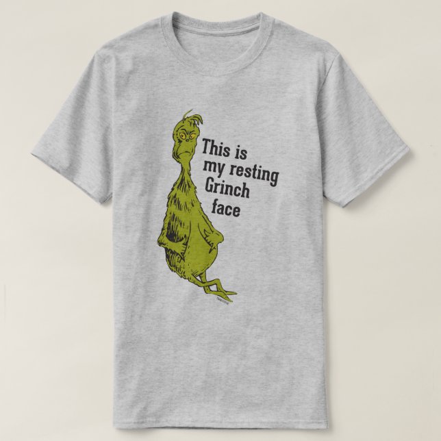 The Grinch | Funny Resting Grinch Face T-Shirt (Design Front)