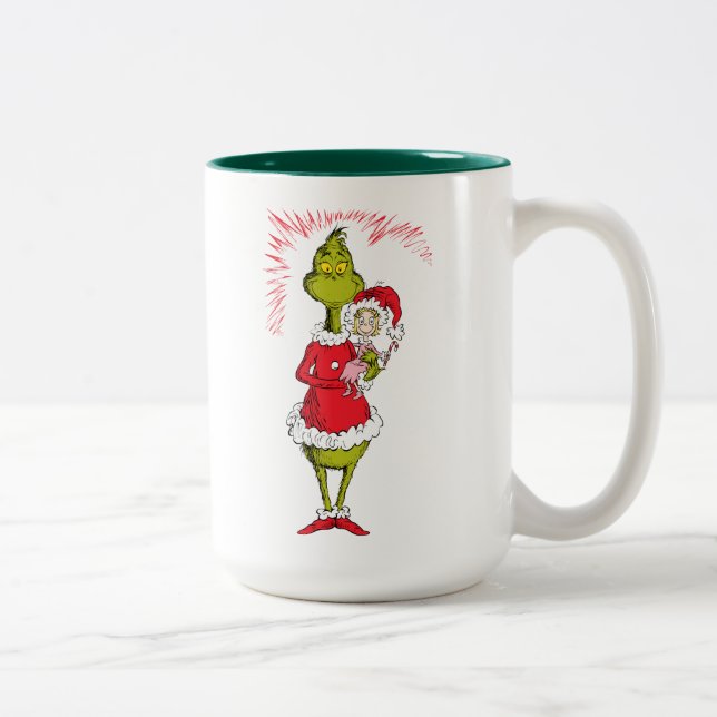 The Grinch Holds Cindy Lou Who Two-Tone Coffee Mug (Right)