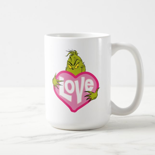 The Grinch | Love Pink Heart Coffee Mug (Right)