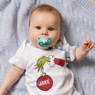 The Grinch   Personalised Name T-Shirt Baby Bodysuit