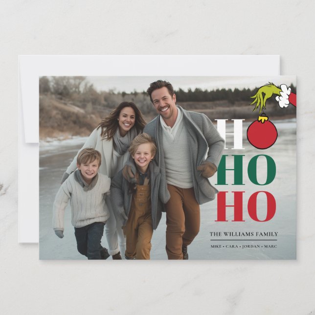The Grinch Personalized Photo Holiday Card (Front)