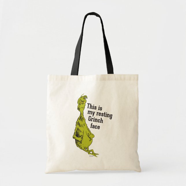 The Grinch | Resting Grinch Face Tote Bag (Front)