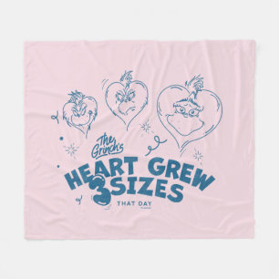 The Grinch's Heart Grew 3 Sizes Fleece Blanket