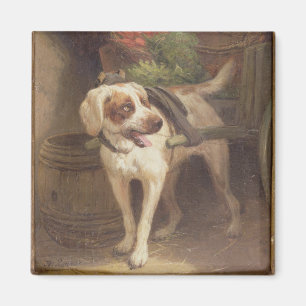 The Grocer's Dog (oil on panel) Magnet