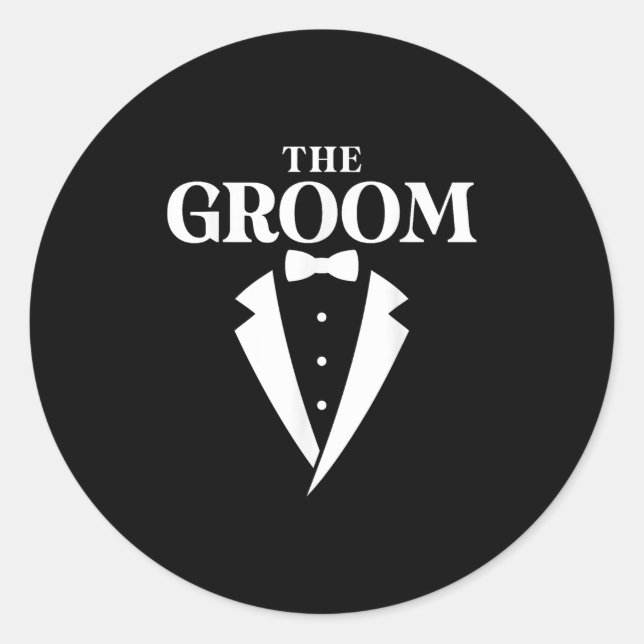 The Groom - Bachelor Party  Classic Round Sticker (Front)