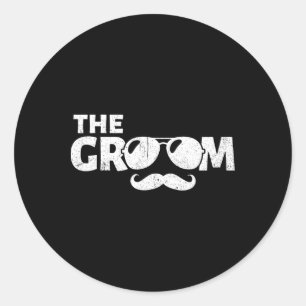 The Groom Bachelor Party Stag Groomsmen Wedding Te Classic Round Sticker