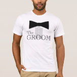 The Groom Bow Tie Shirt<br><div class="desc">The Groom Bow Tie Shirt. An elegant tee for the groom to be. This great wedding t-shirt is fully customisable, add your texts and images! A great gift for bacholor party or wedding!</div>
