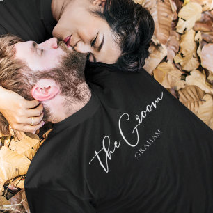The Groom Personalised Chic Modern Bachelor Party T-Shirt