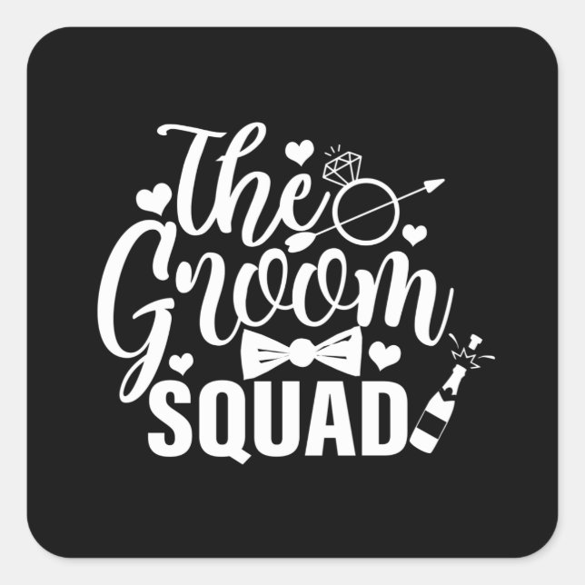The Groom Squad 2 Square Sticker (Front)