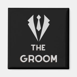 The Groom Squat Bachelor Supplies Party Wedding Magnet