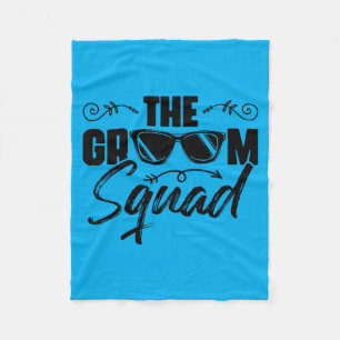 The Groom Team Sungles Wedding Bachelor Party Fleece Blanket