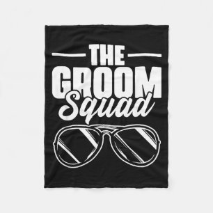 The Groom Team Sungles Wedding Bachelor Party Fleece Blanket