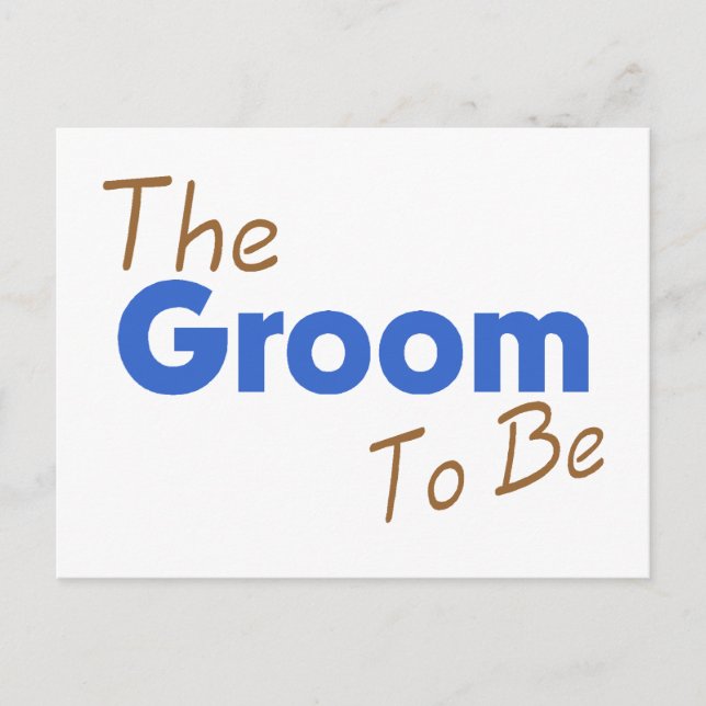 The Groom To Be Postcard (Front)
