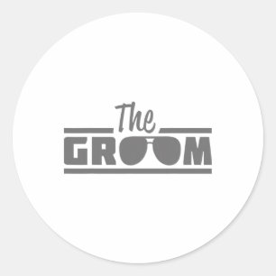 The Groom Vintage Men Wedding Day Groom To Be Classic Round Sticker
