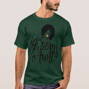 The Groom's Aunt Black Bride Wedding Bridal Aunti T-Shirt