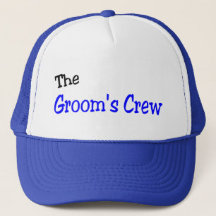 The Grooms Crew (Blue and Black) Trucker Hat