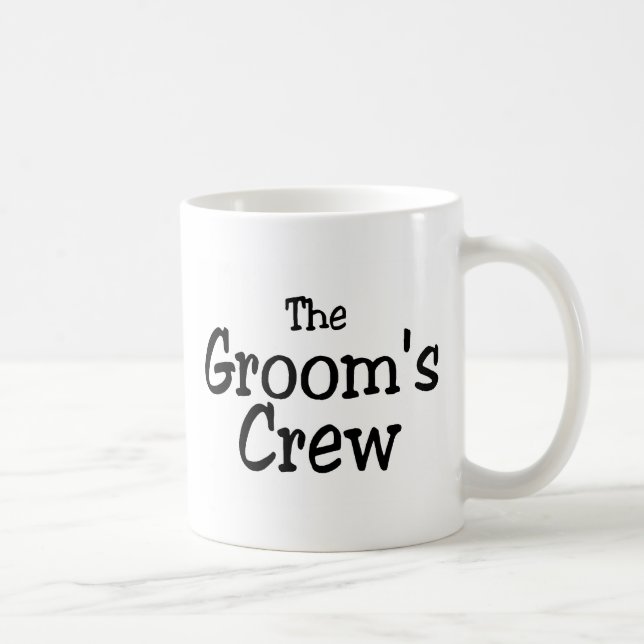 The Grooms Crew Wedding Coffee Mug (Right)