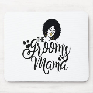 The Grooms Mama Shirt Black Bride Wedding Mum Moth Mouse Mat