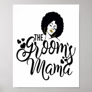 The Grooms Mama Shirt Black Bride Wedding Mum Moth Poster