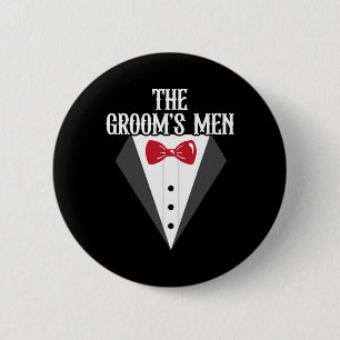 The Grooms' Men Groom Squad Stag Night Bachelor Pa 6 Cm Round Badge