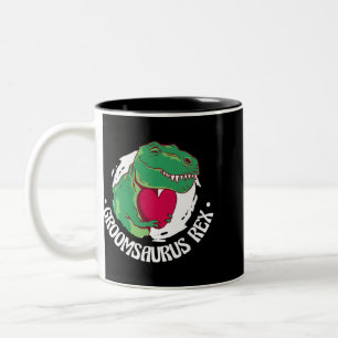 The Groomsaurus Rex Large Animal Dinosaur Two-Tone Coffee Mug