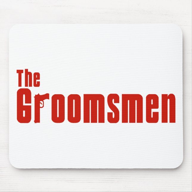 The Groomsmen (Mafia Red) Mouse Mat (Front)