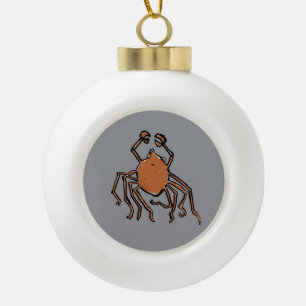 the groovy sea spider ceramic ball christmas ornament