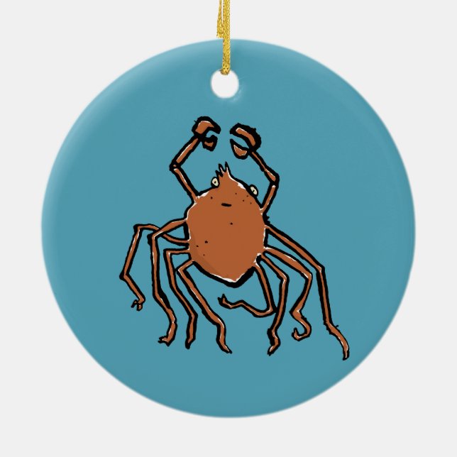 the groovy sea spider ceramic tree decoration (Back)