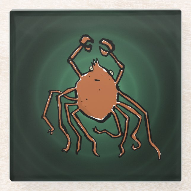 the groovy sea spider glass coaster (Front)