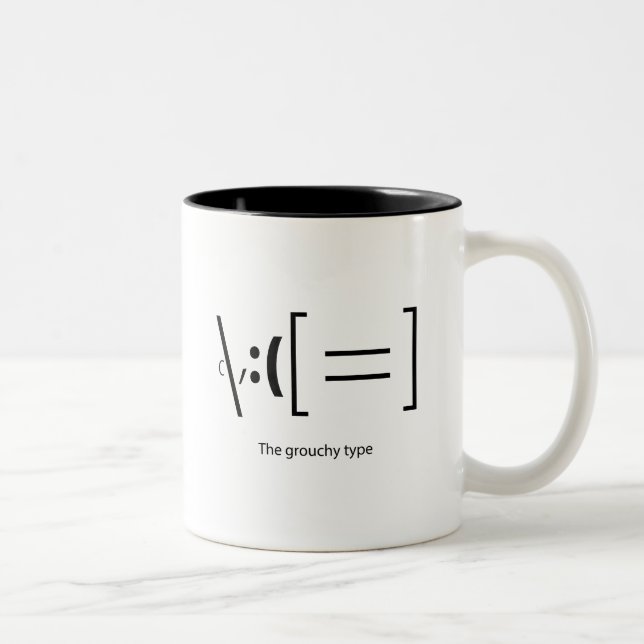 The Grouchy Type Two-Tone Coffee Mug (Right)