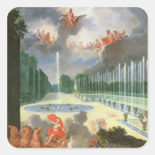 The Groves of Versailles. View of Dragon Pool Square Sticker