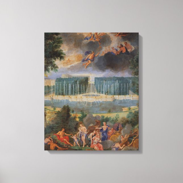 The Groves of Versailles. View of pool of Neptune Canvas Print (Front)
