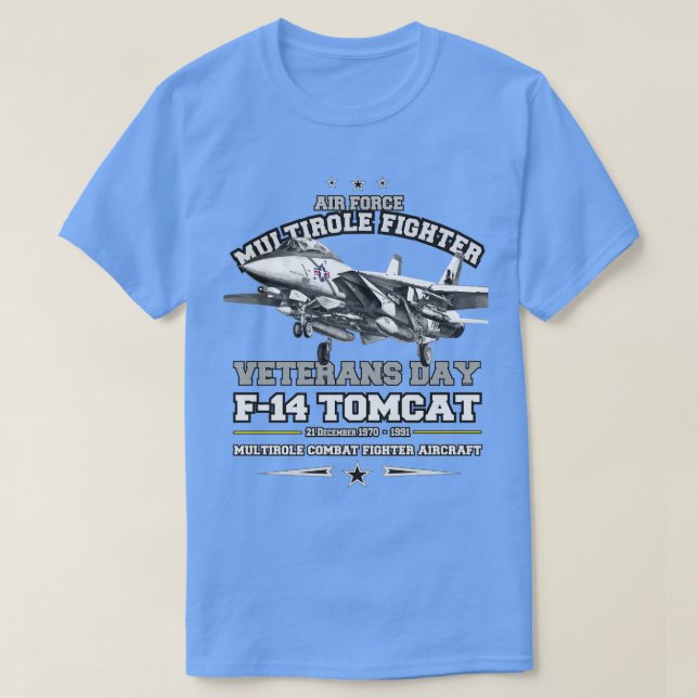 The Grumman F14 Tomcat fighter aircraft T-Shirt (Design Front)