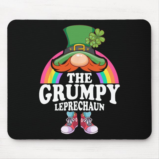The Grumpy Leprechaun St Patricks Day Costume  Mouse Mat (Front)